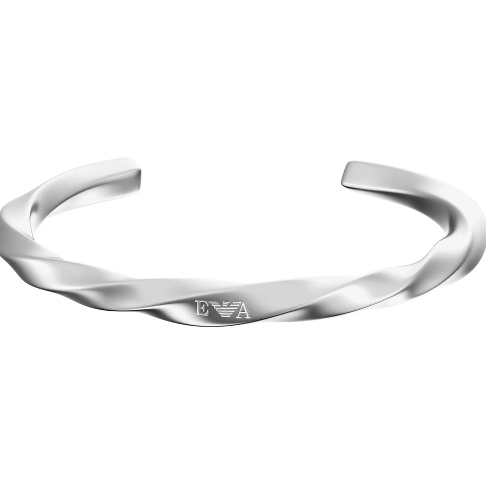 Emporio Armani Men's Iconic Trend Twist Cuff Bangle