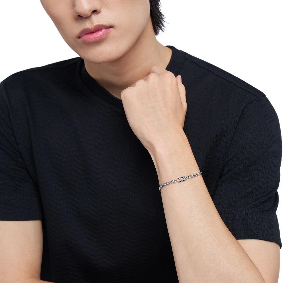 Emporio Armani Men's Eagle Logo Stainless Steel Chain Bracelet