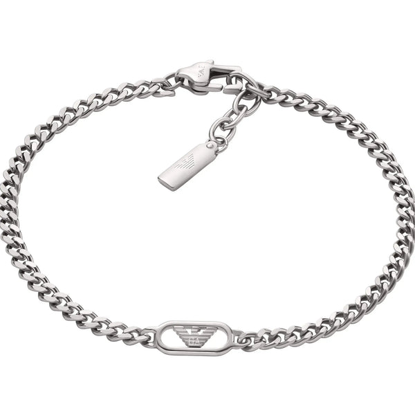 Emporio Armani Men's Eagle Logo Stainless Steel Chain Bracelet