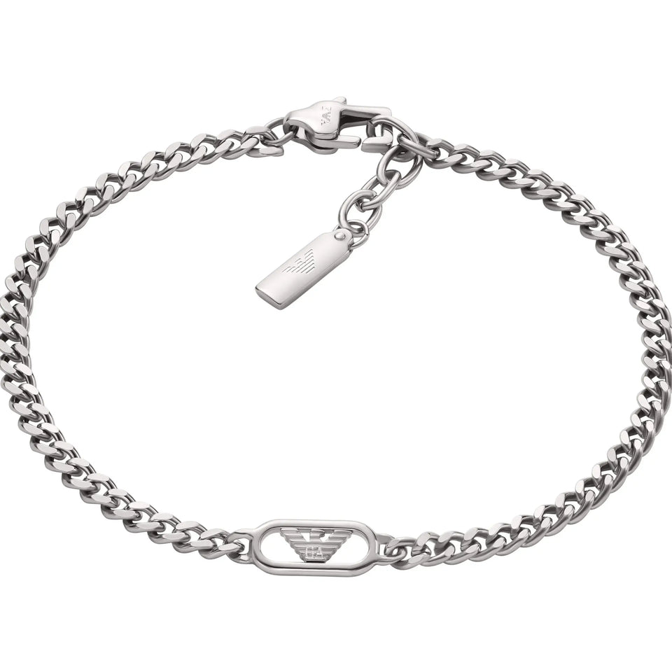 Emporio Armani Men's Eagle Logo Stainless Steel Chain Bracelet