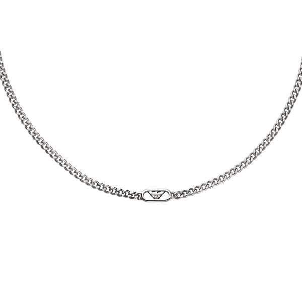 Emporio Armani Men's Eagle Logo Stainless Steel Chain Necklace