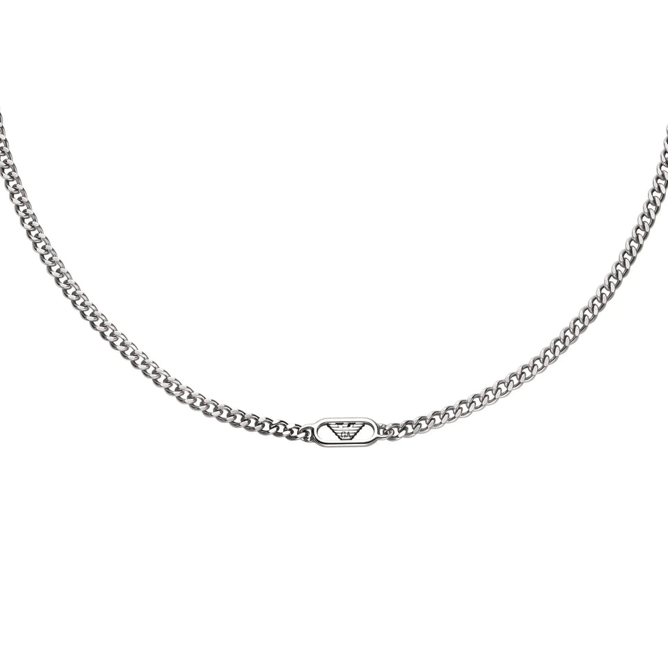 Emporio Armani Men's Eagle Logo Stainless Steel Chain Necklace