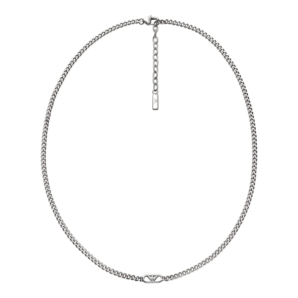 Emporio Armani Men's Eagle Logo Stainless Steel Chain Necklace