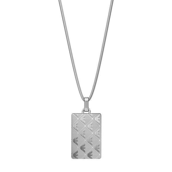Emporio Armani Men's Eagle Logo Stainless Steel Dog Tag Necklace