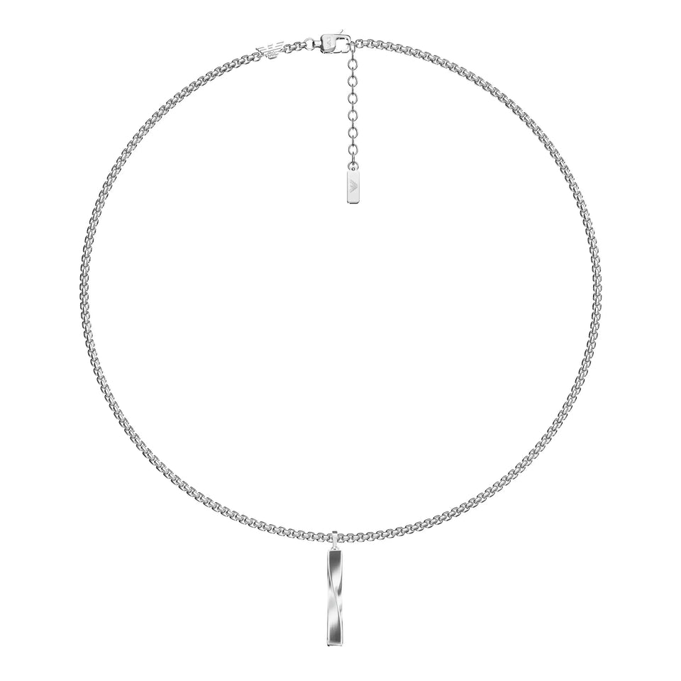 Emporio Armani Men's Iconic Trend Twisted Stainless Steel Necklace