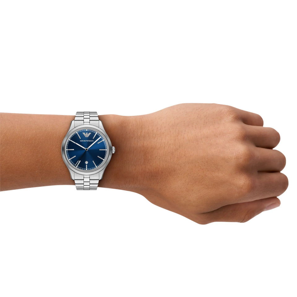 Emporio Armani Men's Dario Blue Dial 41mm Bracelet Watch