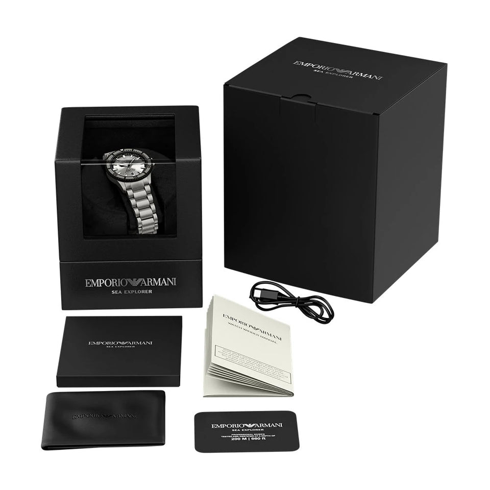 Emporio Armani Men's Sea Explorer Titanium Bracelet Watch