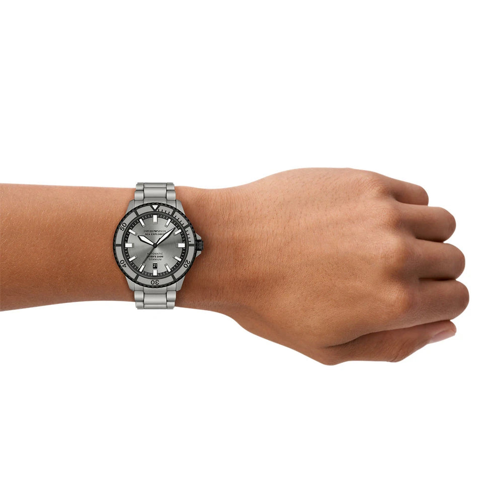 Emporio Armani Men's Sea Explorer Titanium Bracelet Watch