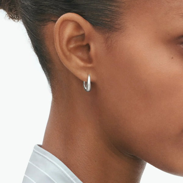 Georg Jensen Ladies Silver Medium Offspring Earrings