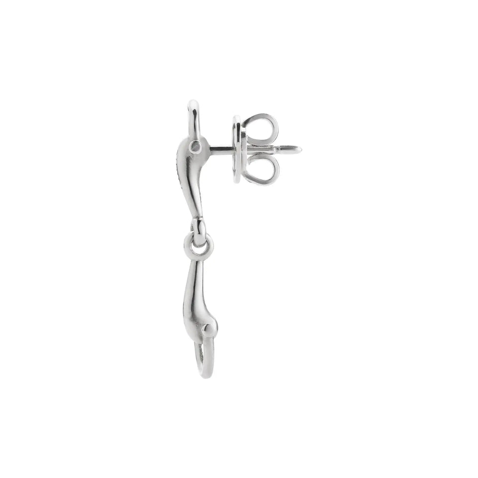 Gucci Staffa Horsebit Silver Drop Earrings