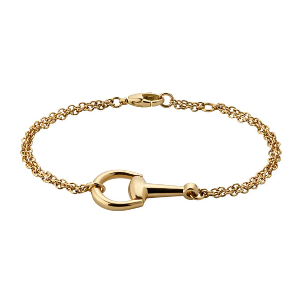 Gucci Unisex 18ct Yellow Gold Horsebit Bracelet