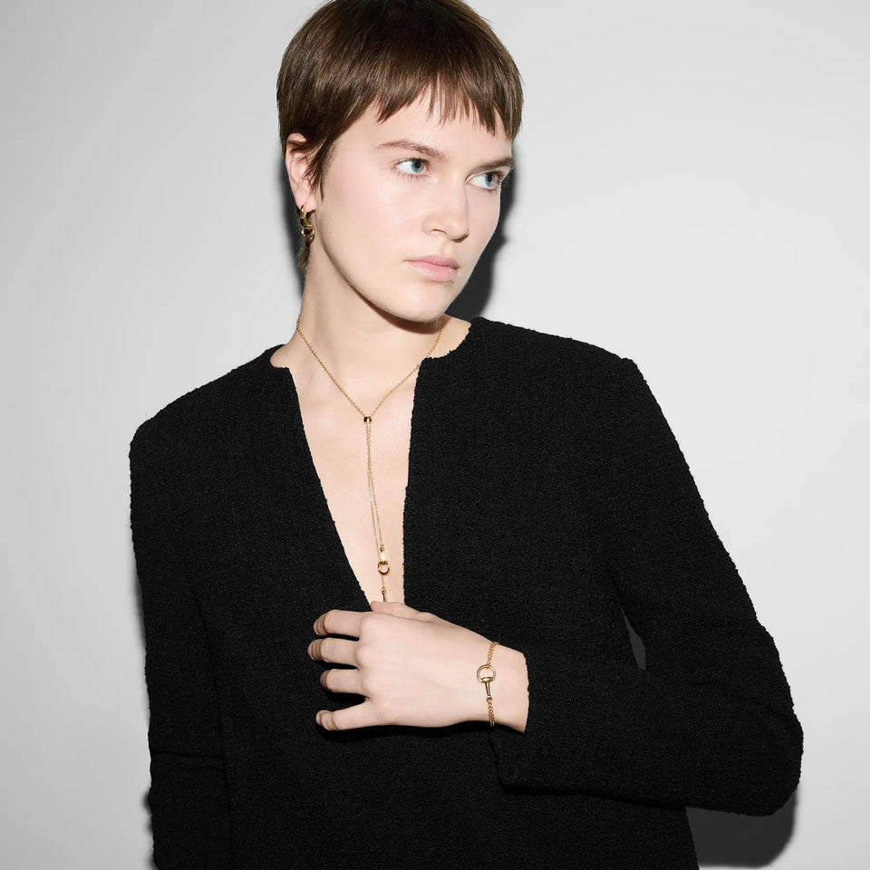 Gucci Unisex 18ct Yellow Gold Horsebit Bracelet
