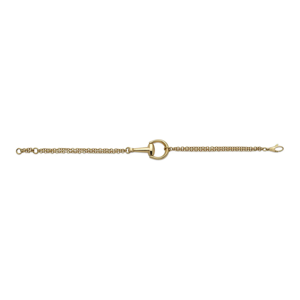 Gucci Unisex 18ct Yellow Gold Horsebit Bracelet