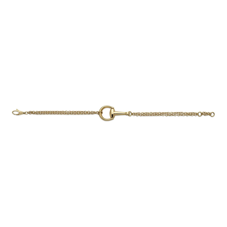Gucci Unisex 18ct Yellow Gold Horsebit Bracelet