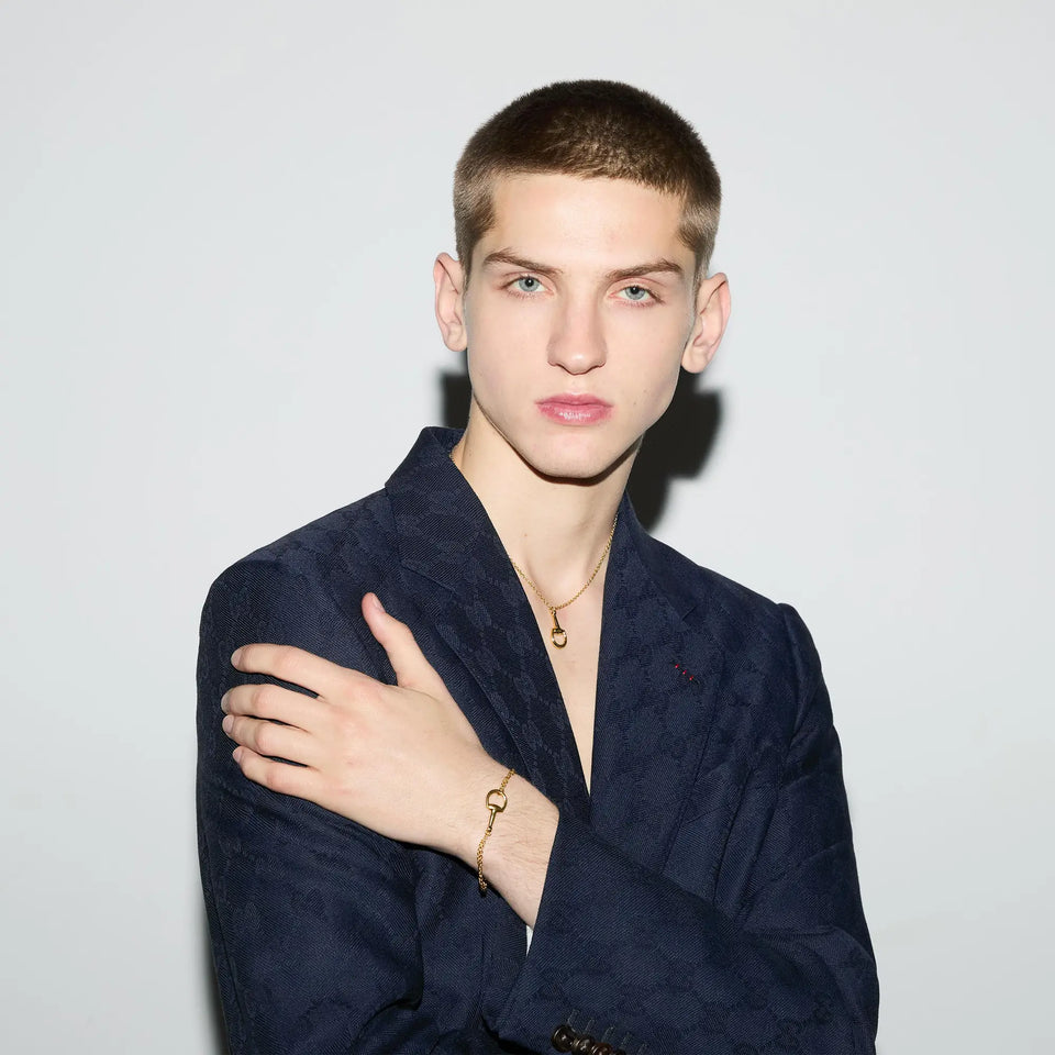Gucci Unisex 18ct Yellow Gold Horsebit Bracelet