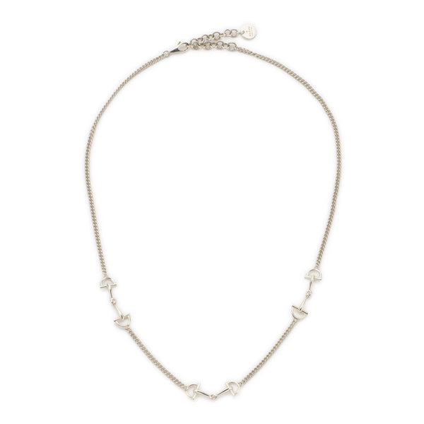 Gucci Silver Unisex Staffa Horsebit Necklace