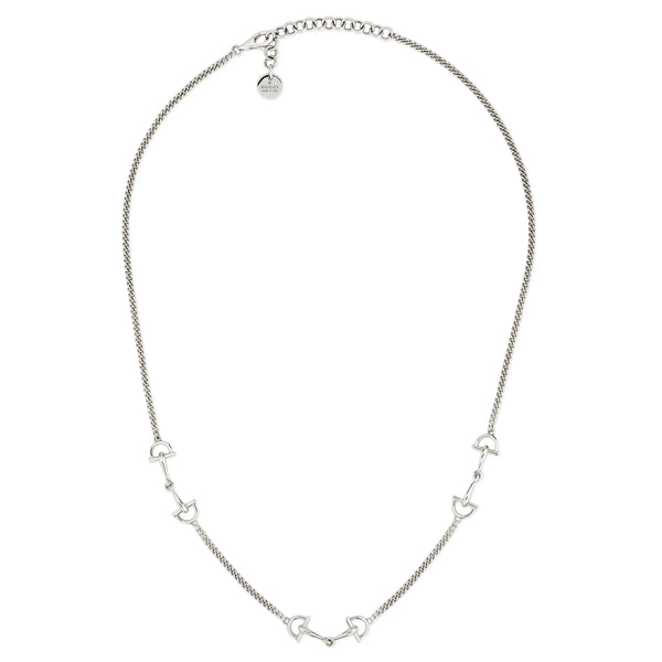 Gucci Silver Unisex Staffa Horsebit Necklace