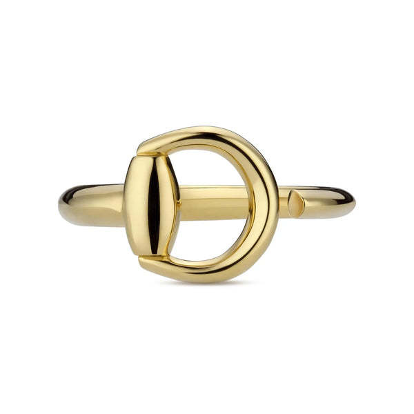 Gucci Horsebit 18ct Gold Open Ring