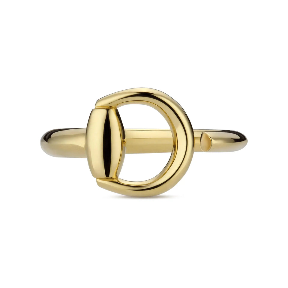 Gucci Horsebit 18ct Gold Open Ring