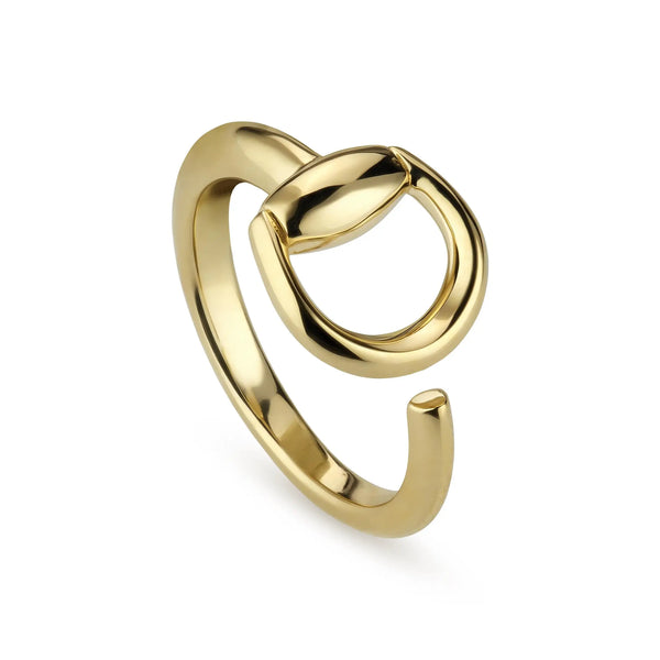 Gucci Horsebit 18ct Gold Open Ring