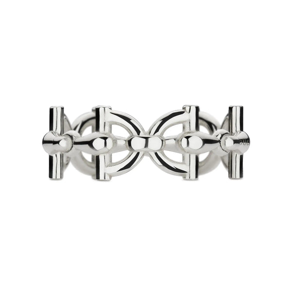 Gucci Silver Staffa Horsebit Ring