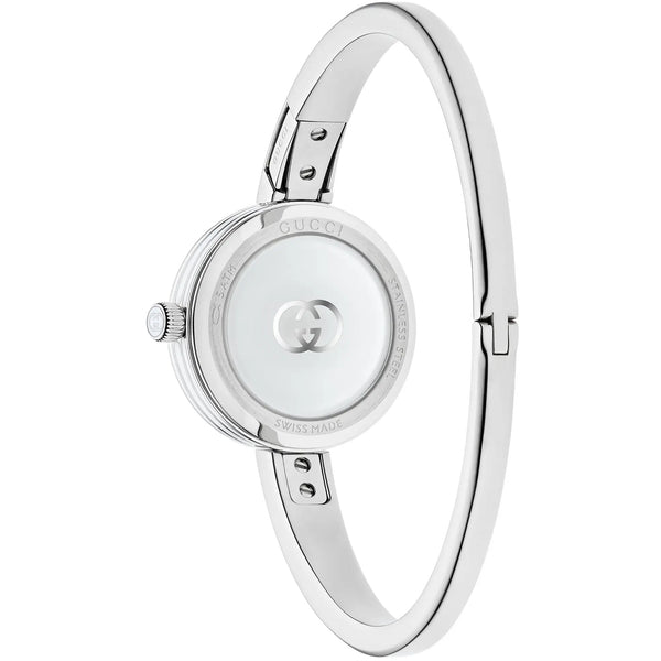 Gucci Ladies 24mm Model 2000 Pink Dial 16cm Bangle Watch