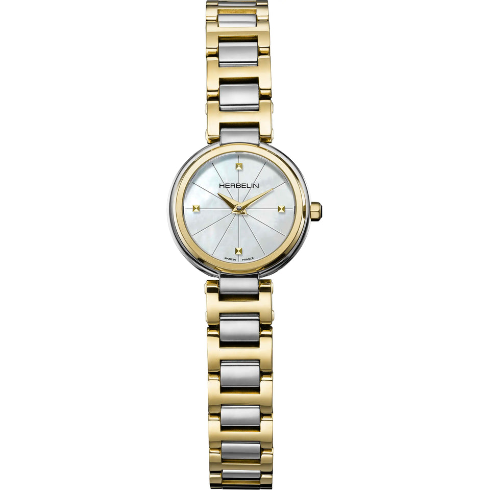 Herbelin 'Lady H' Mother Of Pearl Two Tone Bracelet Watch