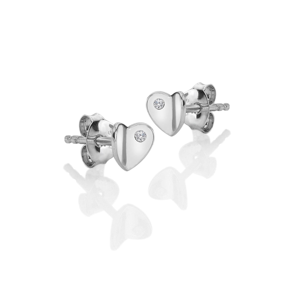 Hot Diamonds Ladies' Much Loved Stone Set Heart Stud Earrings