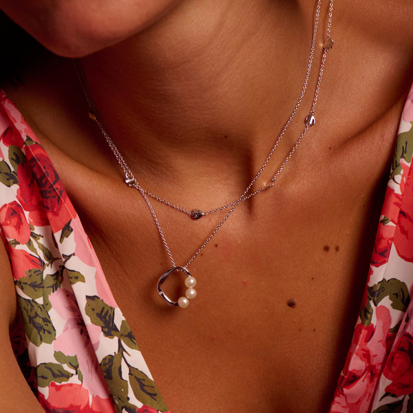Hot Diamonds Ladies' Much Loved Stone Set Heart Station Necklace