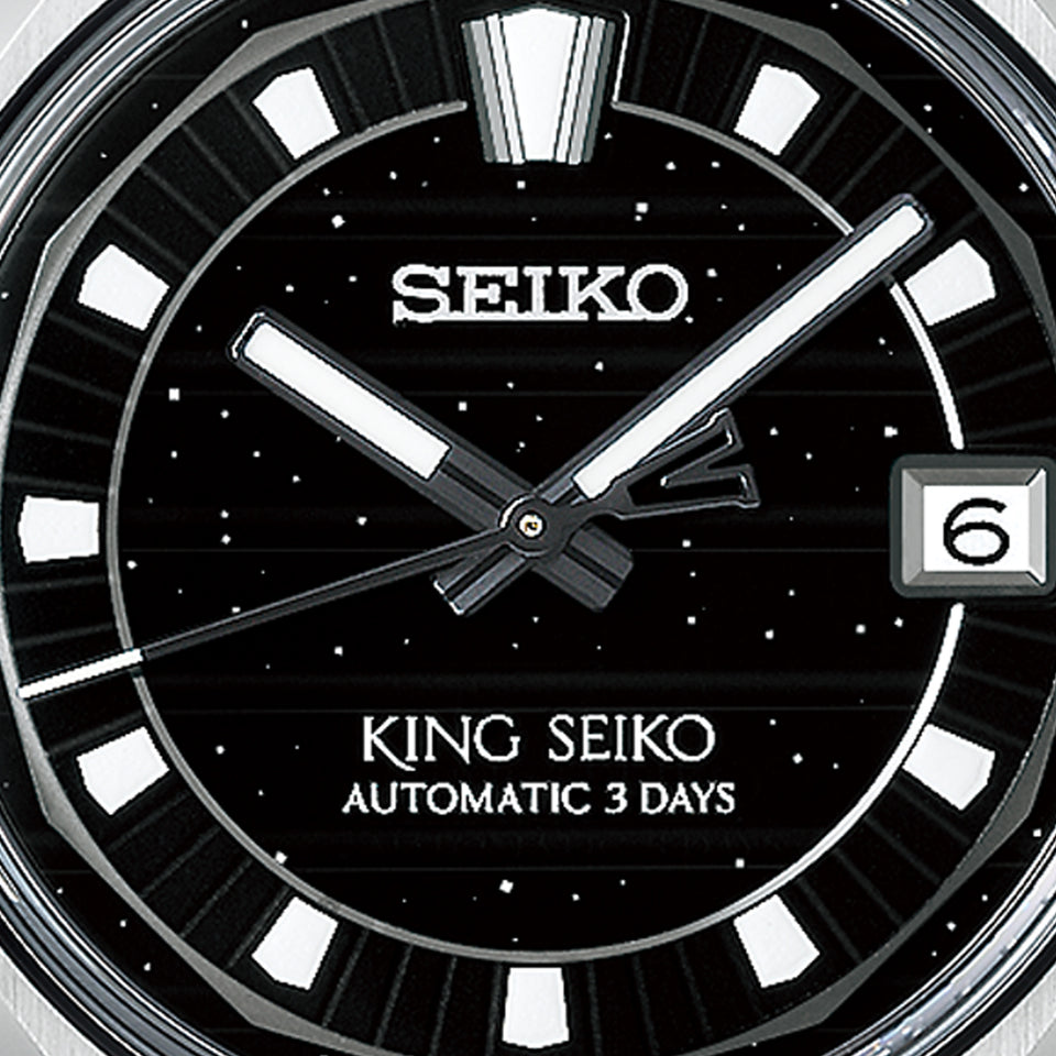 King Seiko Men's VANAC Tokyo 'Cosmic Black' Dial Bracelet Watch