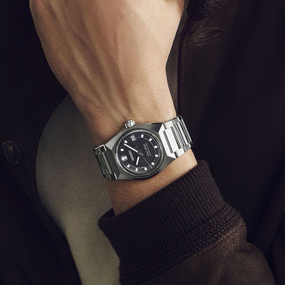 King Seiko Men's VANAC Tokyo 'Cosmic Black' Dial Bracelet Watch