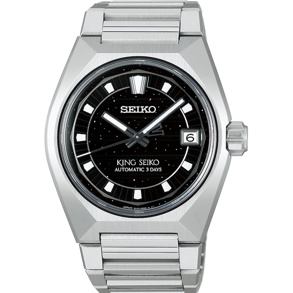 King Seiko Men's VANAC Tokyo 'Cosmic Black' Dial Bracelet Watch