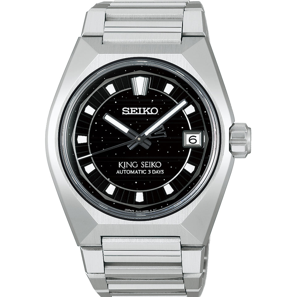 King Seiko Men's VANAC Tokyo 'Cosmic Black' Dial Bracelet Watch