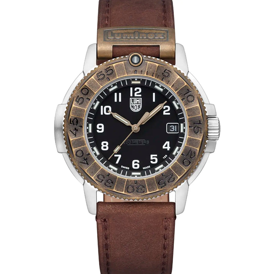 Luminox Men's Adventure Outdoor Explorer 43mm Brown Strap Watch