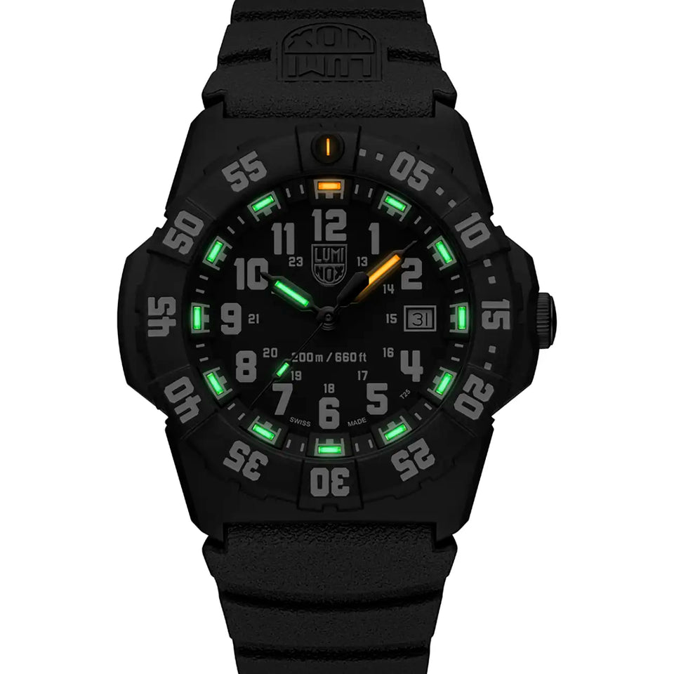 Luminox Men's Navy SEAL Blue 44mm Rubber Strap Diver Watch
