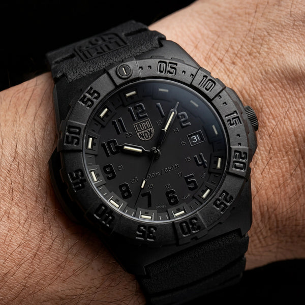 Luminox Men's Navy SEAL Black Dial Rubber Strap Diver Watch