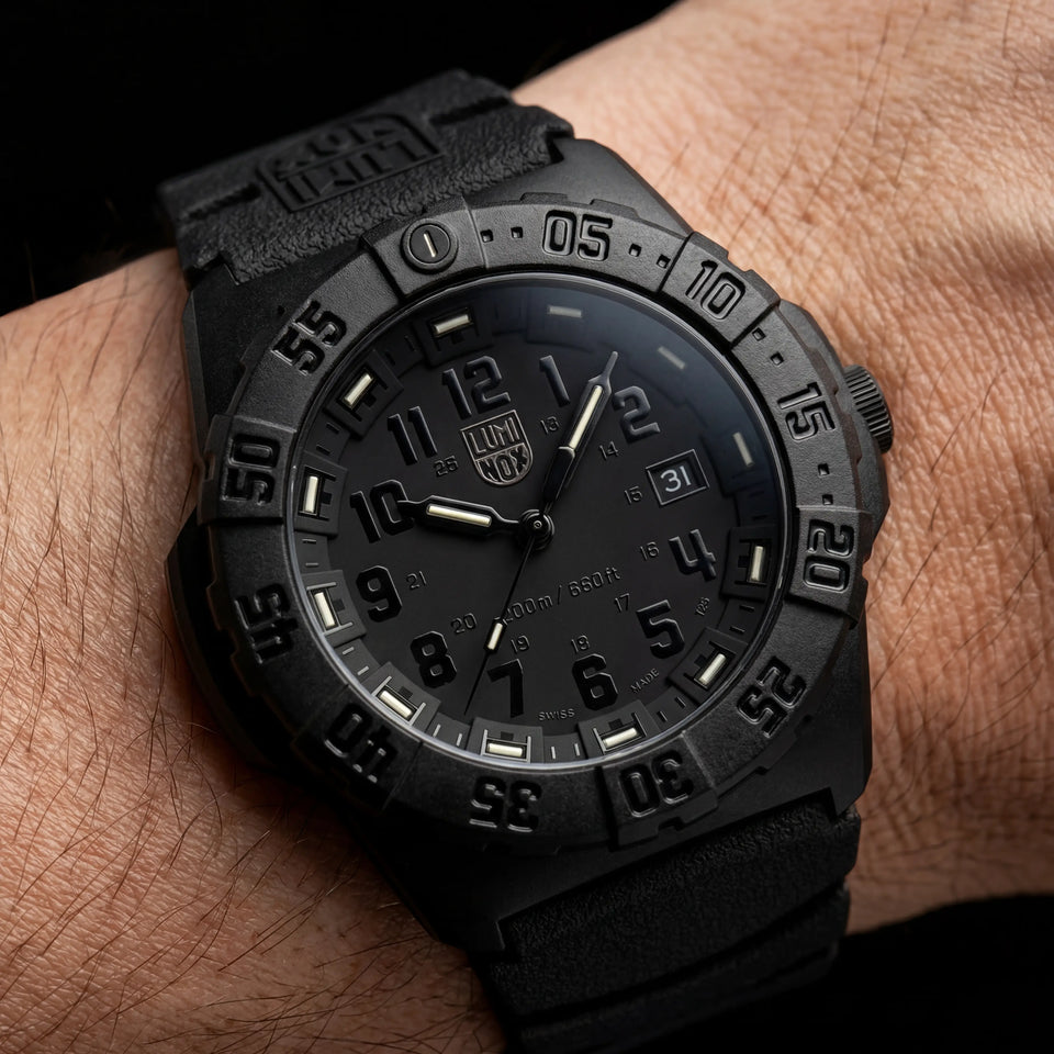 Luminox Men's Navy SEAL Black Dial Rubber Strap Diver Watch
