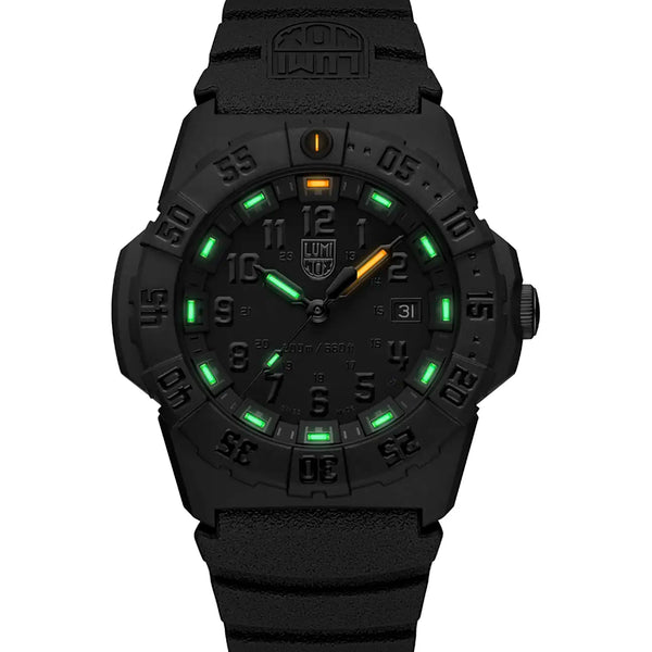 Luminox Men's Navy SEAL Black Dial Rubber Strap Diver Watch