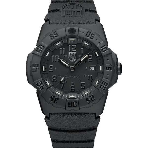 Luminox Men's Navy SEAL Black Dial Rubber Strap Diver Watch