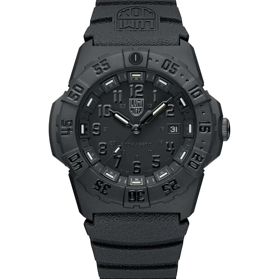 Luminox Men's Navy SEAL Black Dial Rubber Strap Diver Watch