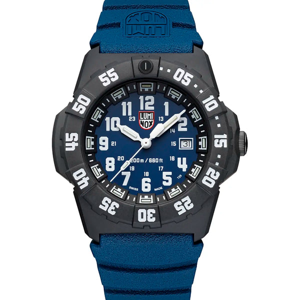 Luminox Men's Navy SEAL Blue 44mm Rubber Strap Diver Watch