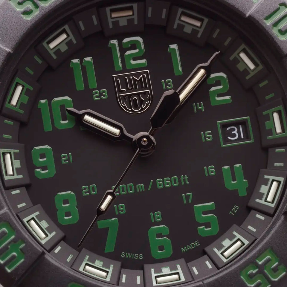 Luminox Men's Navy SEAL 44mm Green Dial Rubber Strap Watch
