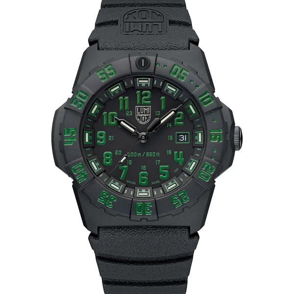 Luminox Men's Navy SEAL 44mm Green Dial Rubber Strap Watch