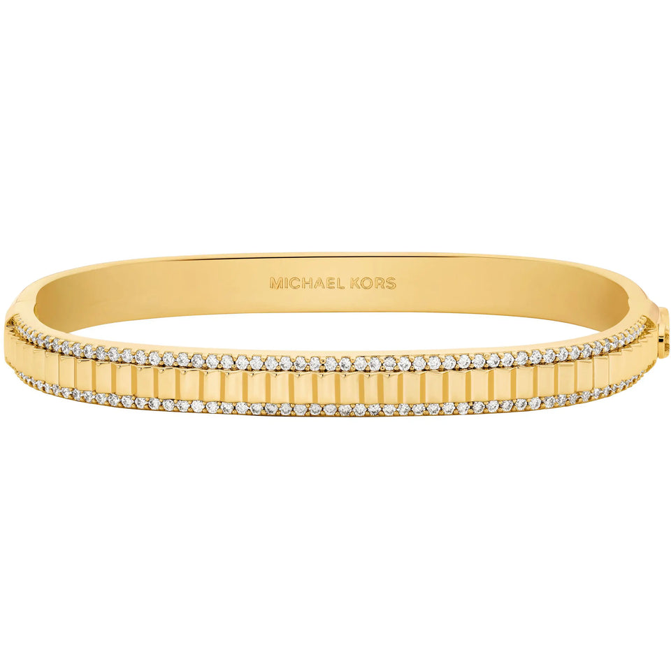Michael Kors Ladies Premium Stone Set Gold Tone Bangle