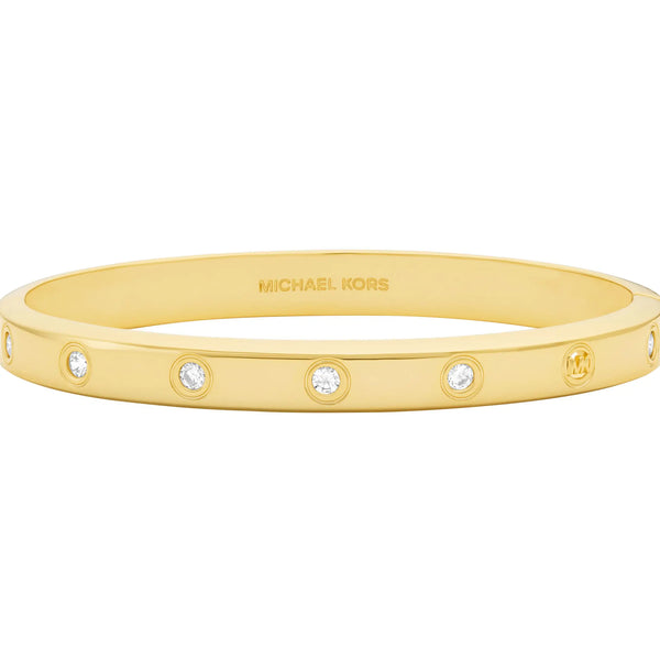 Michael Kors Ladies Brilliance Gold Toned Stone Set Bangle