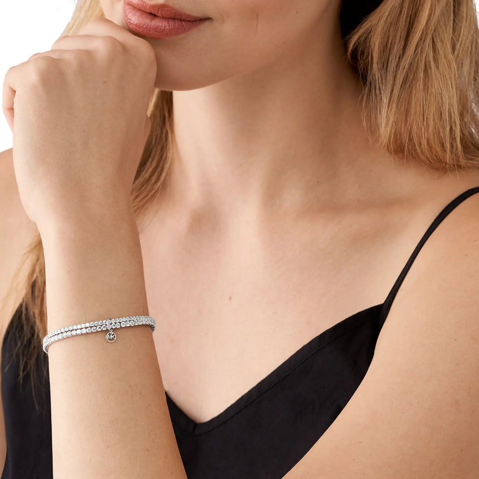 Michael Kors Ladies Premium Stone Set Double Wrap Bracelet