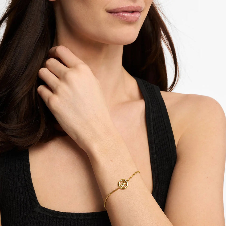 Michael Kors Ladies Premium Gold Tone MK Bracelet