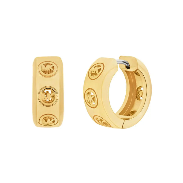 Michael Kors Ladies Kors MK Gold Toned Huggie Hoop Earrings