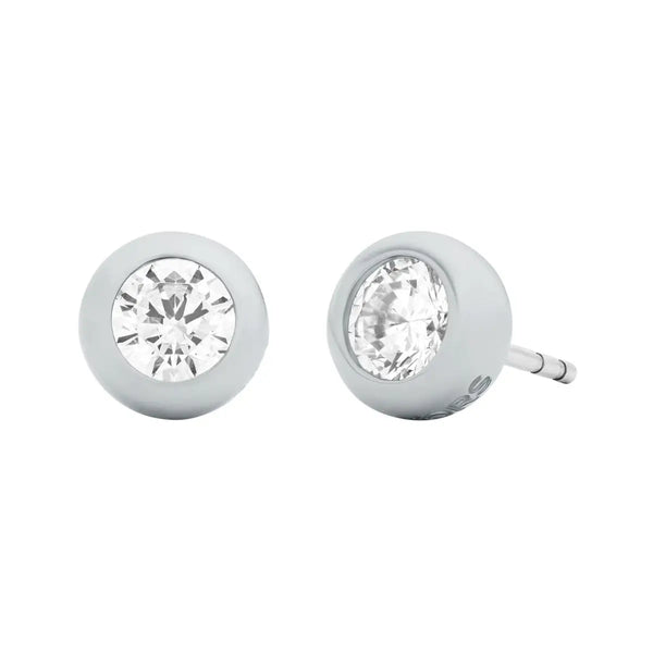 Michael Kors Ladies Brilliance Round Stone Set Stud Earrings