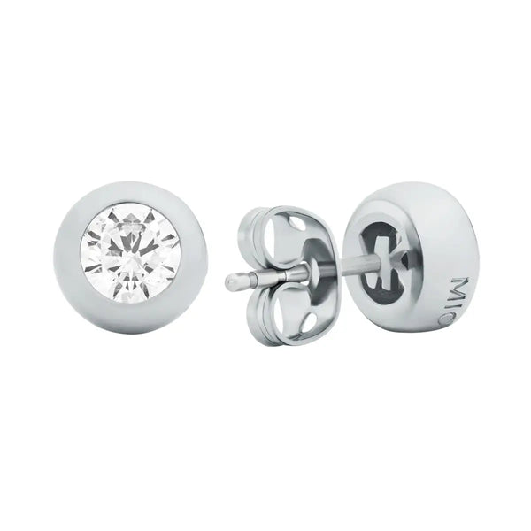 Michael Kors Ladies Brilliance Round Stone Set Stud Earrings